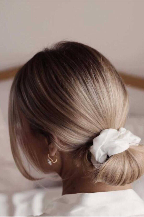 Women's 3-Piece Satin Hair Elastic Scrunchie Set - 3