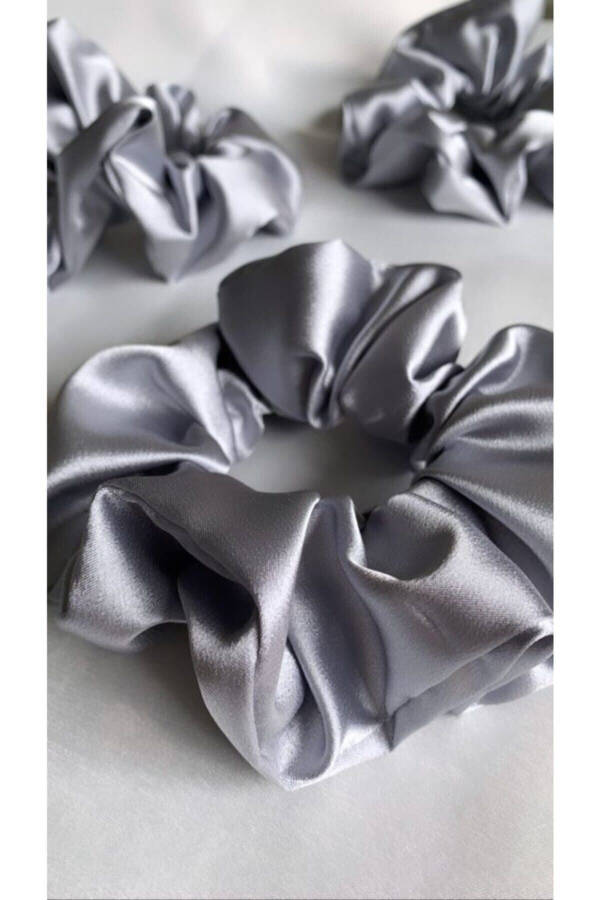 Women's 3-Piece Satin Hair Scrunchie Set Tk0016 - 2