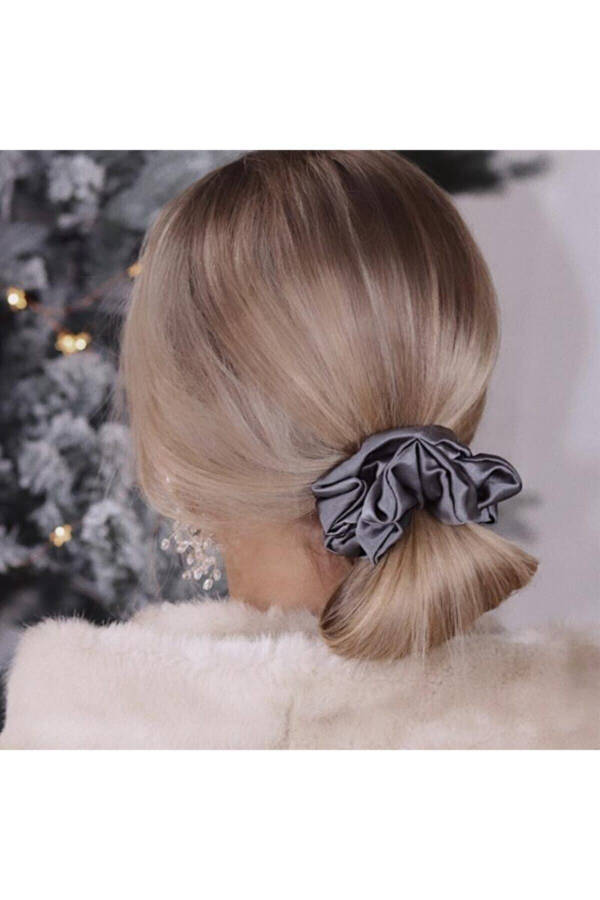 Women's 3-Piece Satin Hair Scrunchie Set Tk0016 - 3