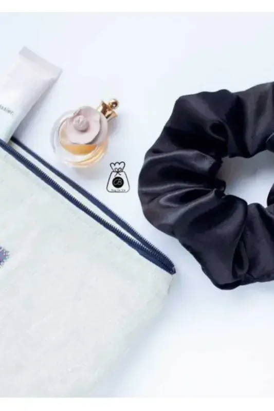 Women's 3-Piece Satin Hair Tie Set Tk001479-Black - 4