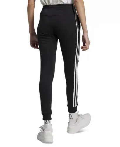 Women's 3-Stripe Cotton Fleece Sweatpant Jogger-Black/white - ADIDAS (1)