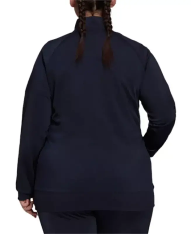 Women's 3-Stripe Tricot Track Jacket, XS-4X-Navy - 5