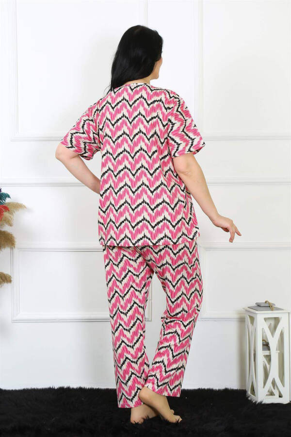 Women's 5XL-6XL-7XL-8XL Plus Size Short Sleeve Pajama Set 75009 - 5