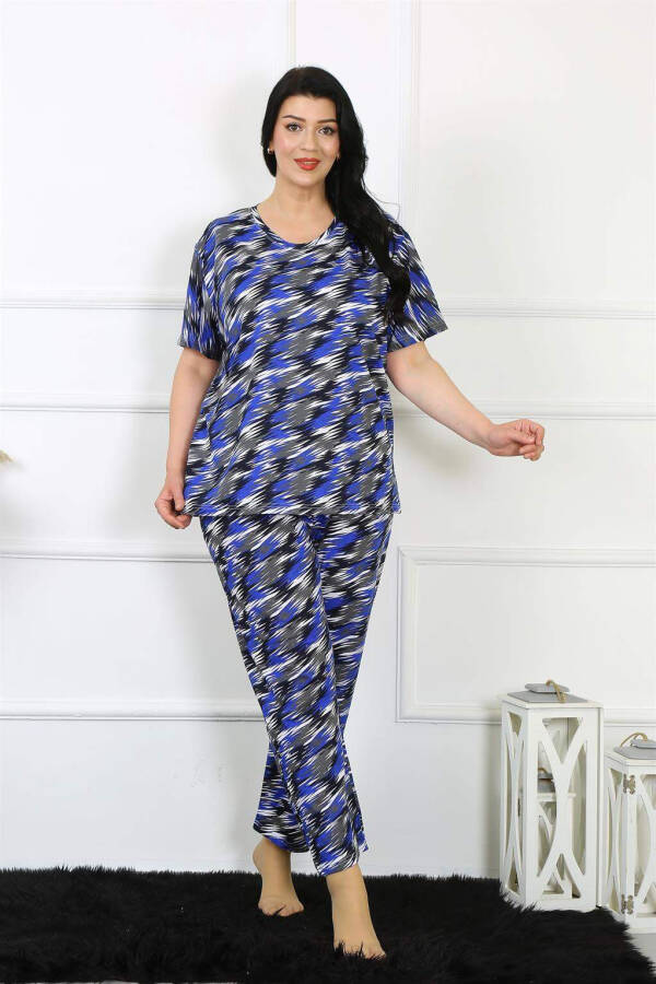 Women's 5XL-6XL-7XL-8XL Plus Size Short Sleeve Pajama Set 75010 - 7