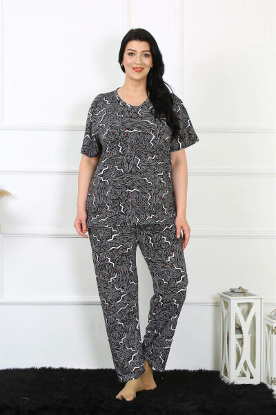 Women's 5XL-6XL-7XL-8XL Plus Size Short Sleeve Pajama Set 75011 - 3