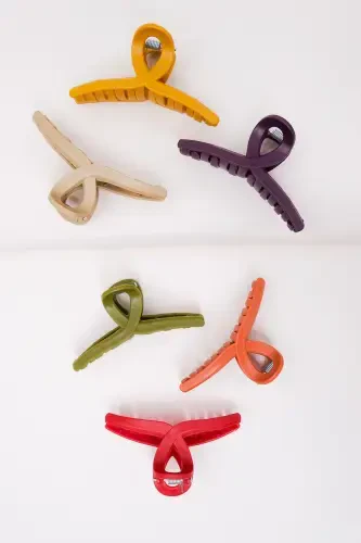 Women's 6-pack Bow Hair Clip Set - Mixed - 4