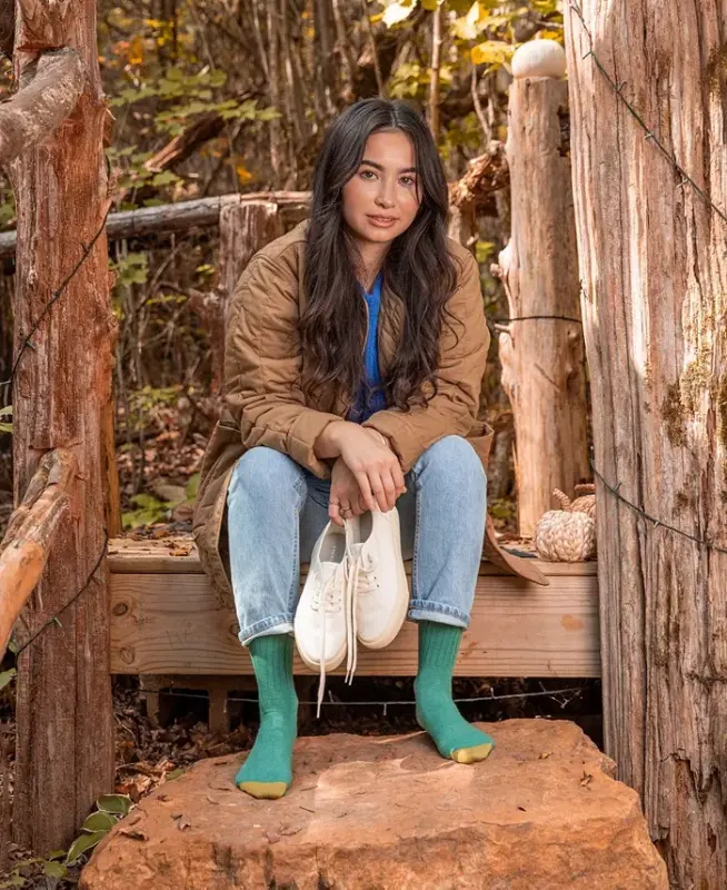 Women's 6-Pack Casual Ribbed Crew Socks-Denim - 3