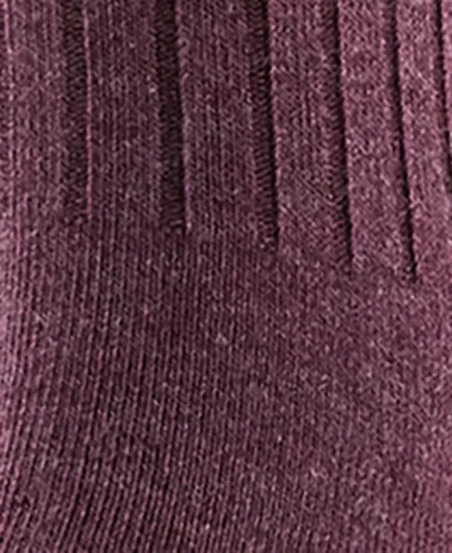 Women's 6-Pack Casual Ribbed Crew Socks - Plum/ Mauve/ Olive Pk - 3