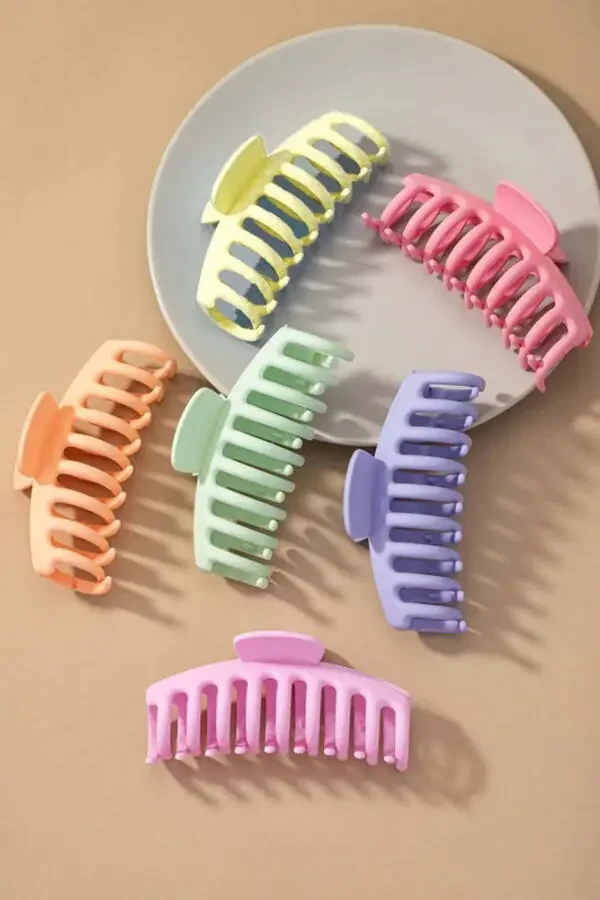 Women's 6-Piece Colorful XL Hair Clip Set (COLORFUL CLIP HAIR CLIP 11 CM) - 1