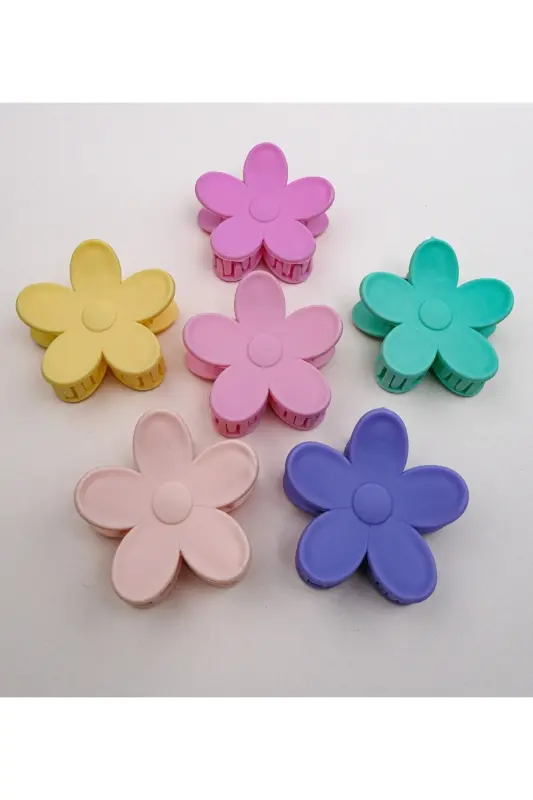Women's 6-Piece Daisy Hair Clip Set - Pastel - 3