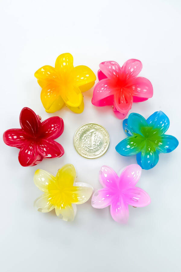 Women's 6 Pieces 4 Cm Lotus Flower Hair Clip Set - 1