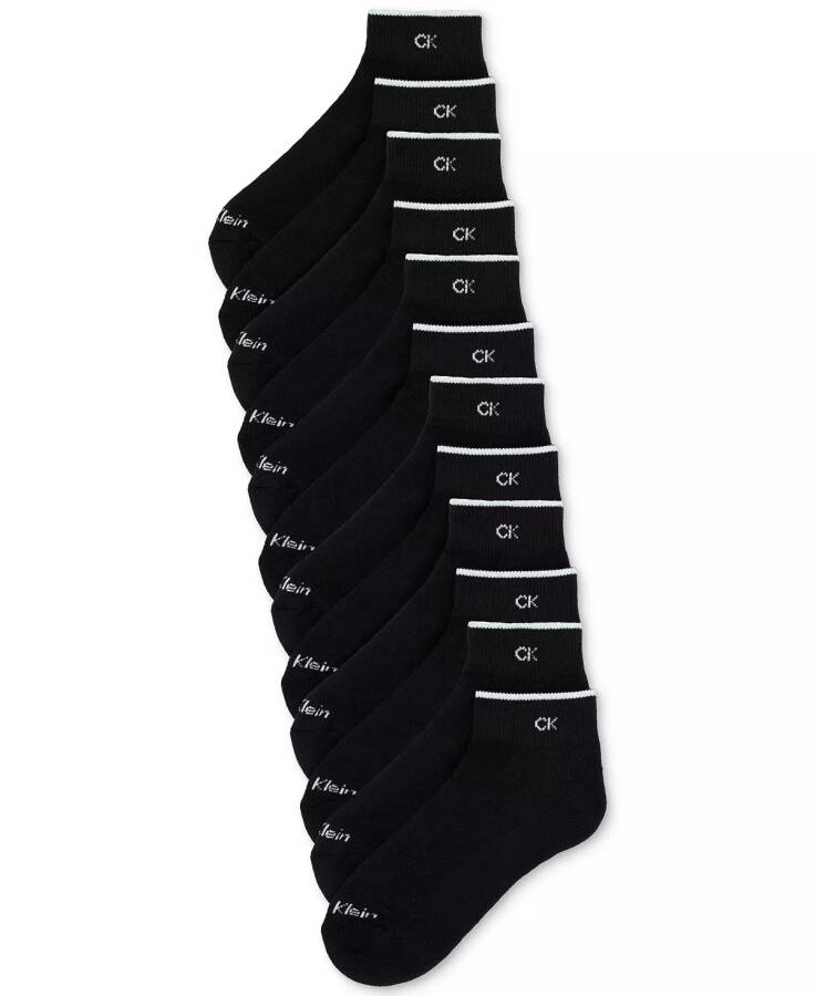 Women's 6-Pk. Solid Cushion Quarter Socks Black - 2