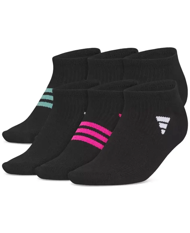 Women's 6-Pk. Superlite 3.0 No Show Socks - Black/powder Teal Green/blue Fusion - ADIDAS