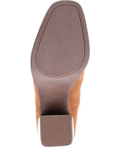 Women's Adalia Knit Block Heel Booties - Cognac - 5