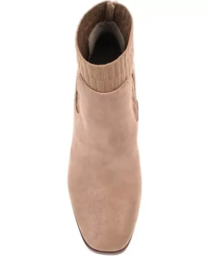 Women's Adalia Knit Block Heel Booties - Cognac - 7