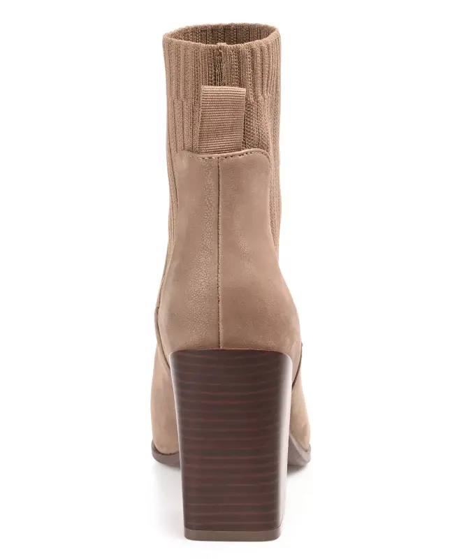 Women's Adalia Knit Block Heel Booties-Snake - 8