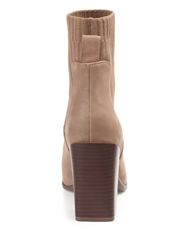 Women's Adalia Knit Block Heel Booties-Snake - 8