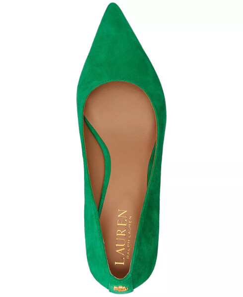 Women's Adrienne Slip-On Pointed-Toe Pumps Green Topaz Suede - 4