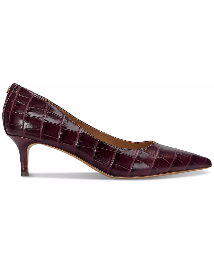 Women's Adrienne Slip-On Pointed-Toe Pumps Pinot Noir Croc - 2