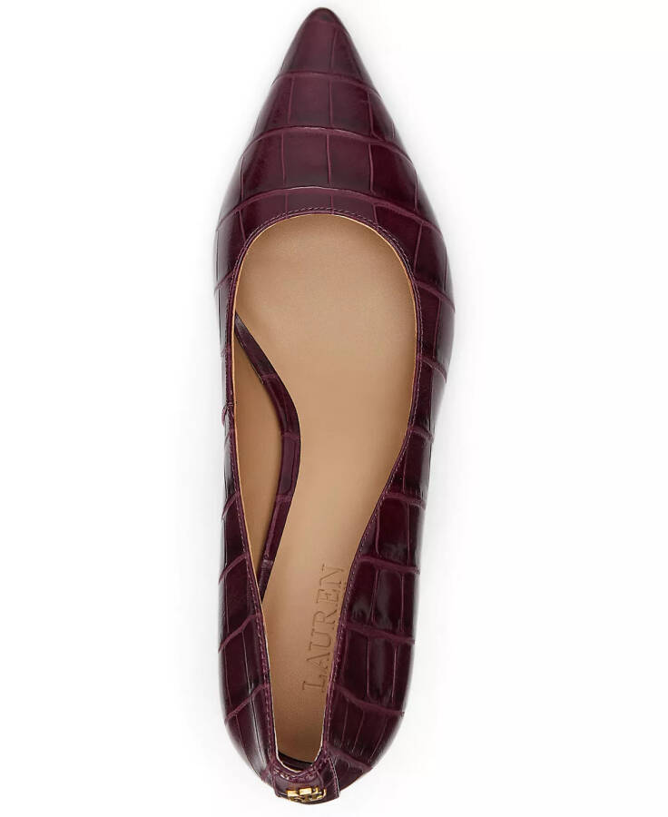 Women's Adrienne Slip-On Pointed-Toe Pumps Pinot Noir Croc - 4