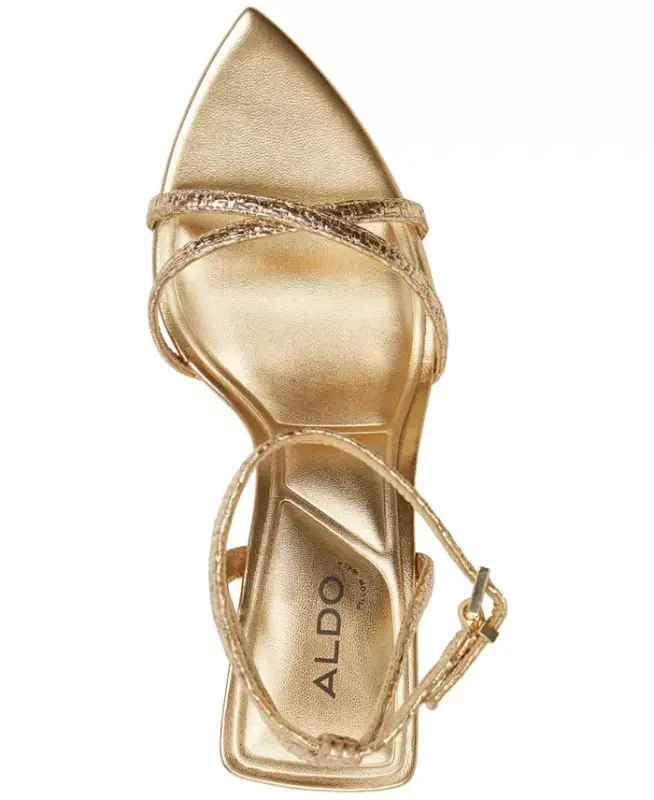 Women's Adrina Two-Piece Dress Sandals-Gold Raffia - 4