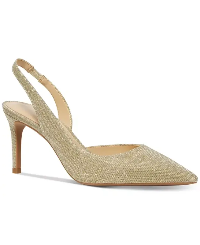 Women's Alina Flex Slingback Pumps - Pale Gold Glitter - 1
