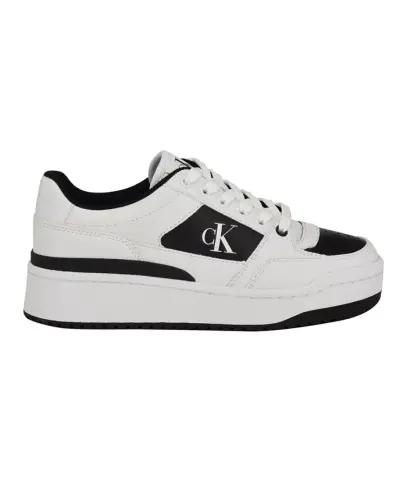 Women's Alondra Casual Lace-Up Sneakers-Black/White - CALVIN KLEIN (1)