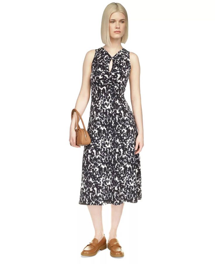 Women's Animal-Print A-Line Midi Dress Admiral - 1