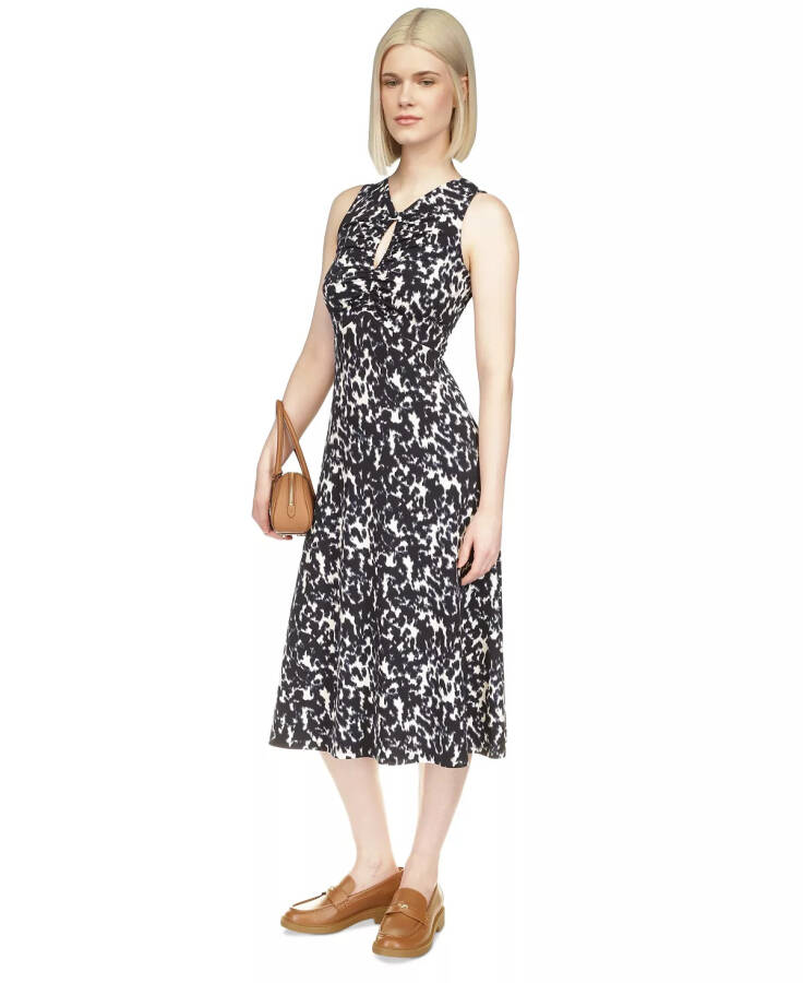 Women's Animal-Print A-Line Midi Dress Admiral - 4