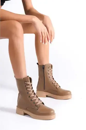 Women's Ankle Boot-Brown - DS AYAKKABI (1)