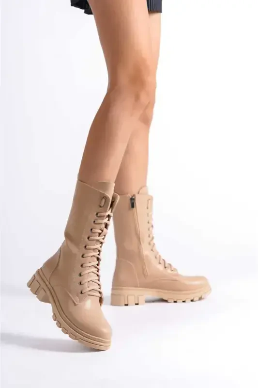 Women's Ankle Boot-nude - 2