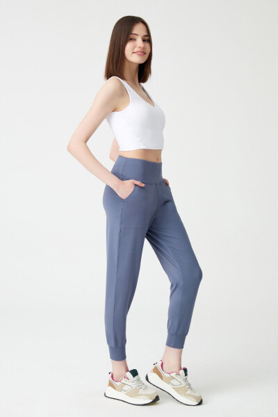 Women's Anthracite High Waist Jogger Sweatpants - 1