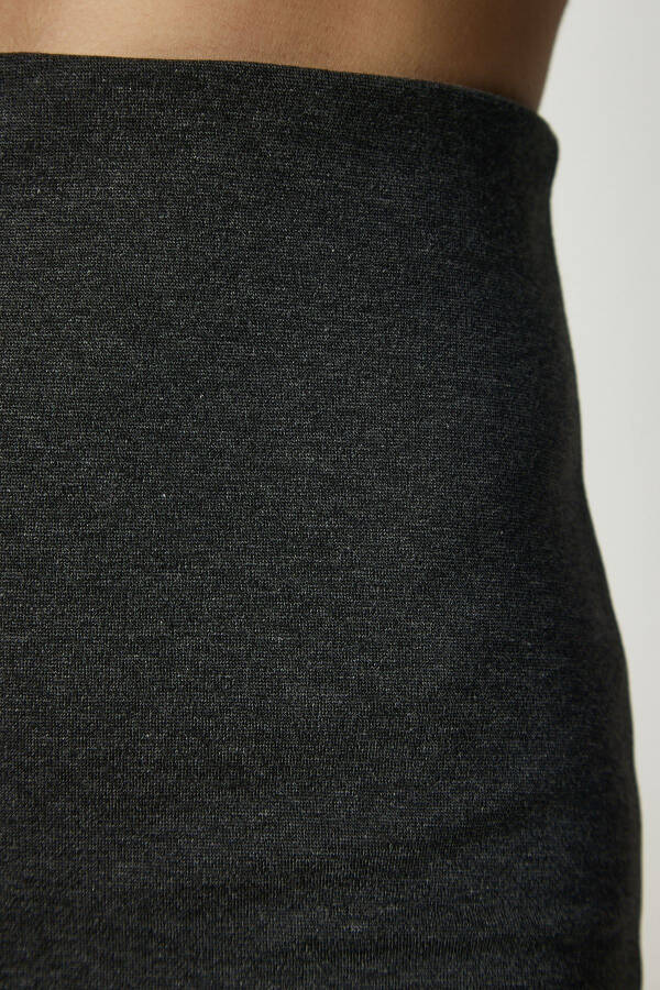 Women's Anthracite Slit Steel Knit Skirt UB00162 - 7