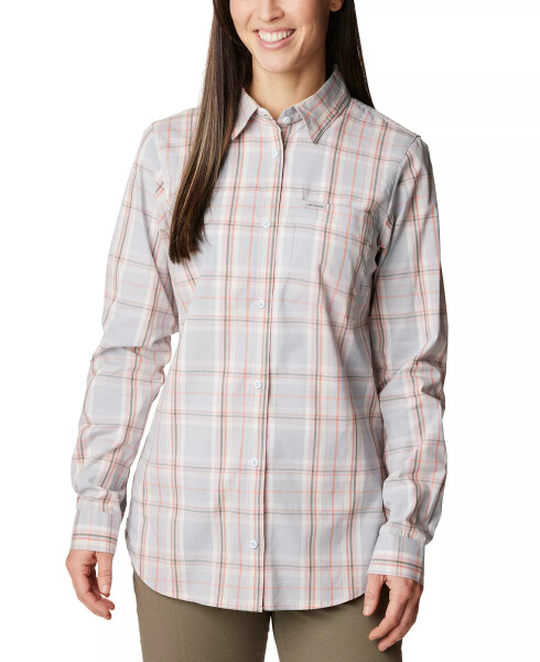 Women's Anytime Patterned Long-Sleeve Shirt Dusty Pink Csc - 1