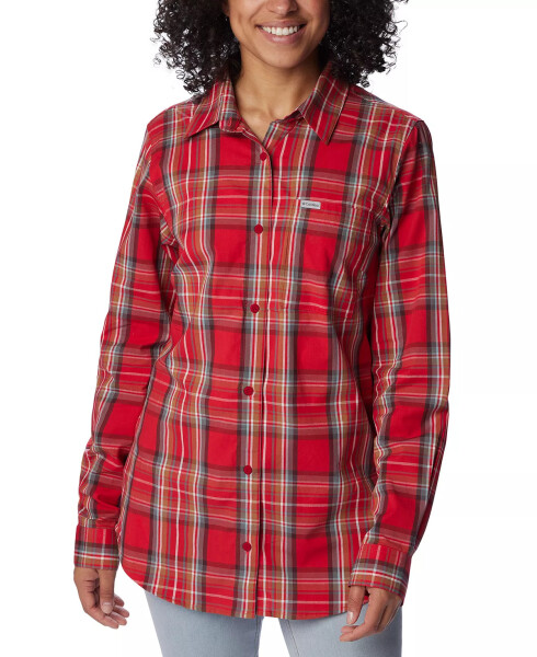 Women's Anytime Patterned Long-Sleeve Shirt Red Lily Csc Ta - 1