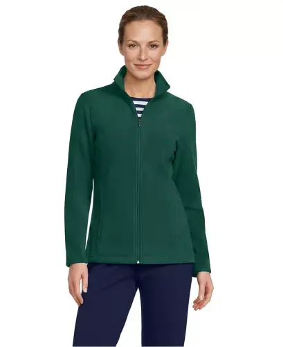 Women's Anyweather Fleece Full Zip Jacket - Pine - LANDS' END (1)
