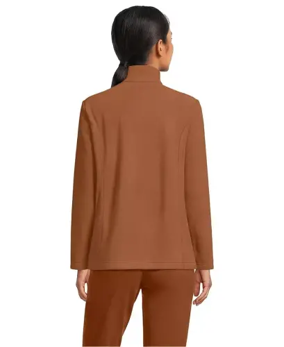 Women's Anyweather Fleece Full Zip Jacket - Rich ginger brown/light camel - 3