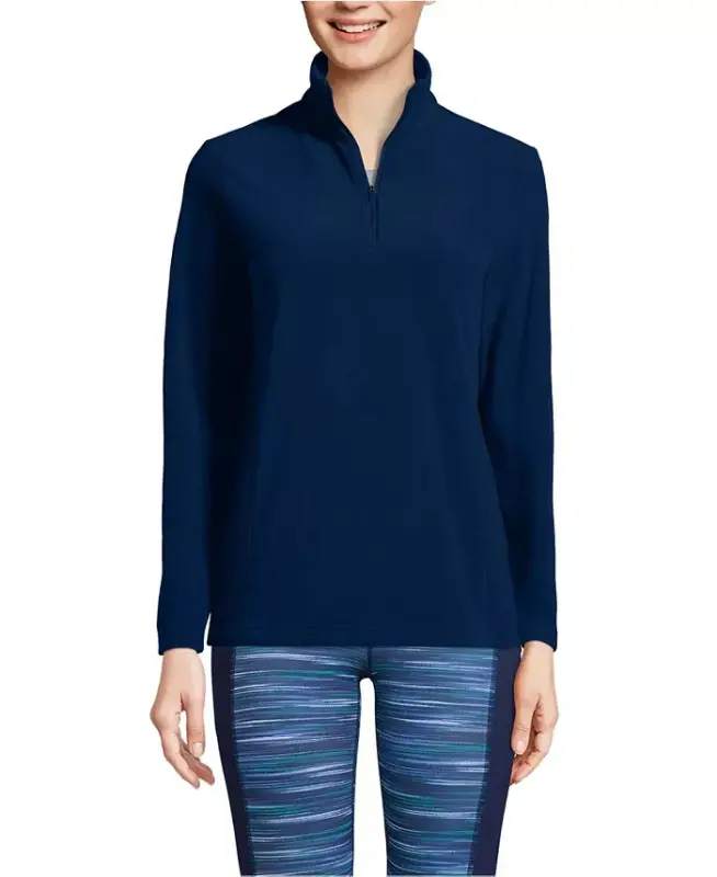 Women's Anyweather Fleece Quarter Zip Pullover-Deep sea navy - 1