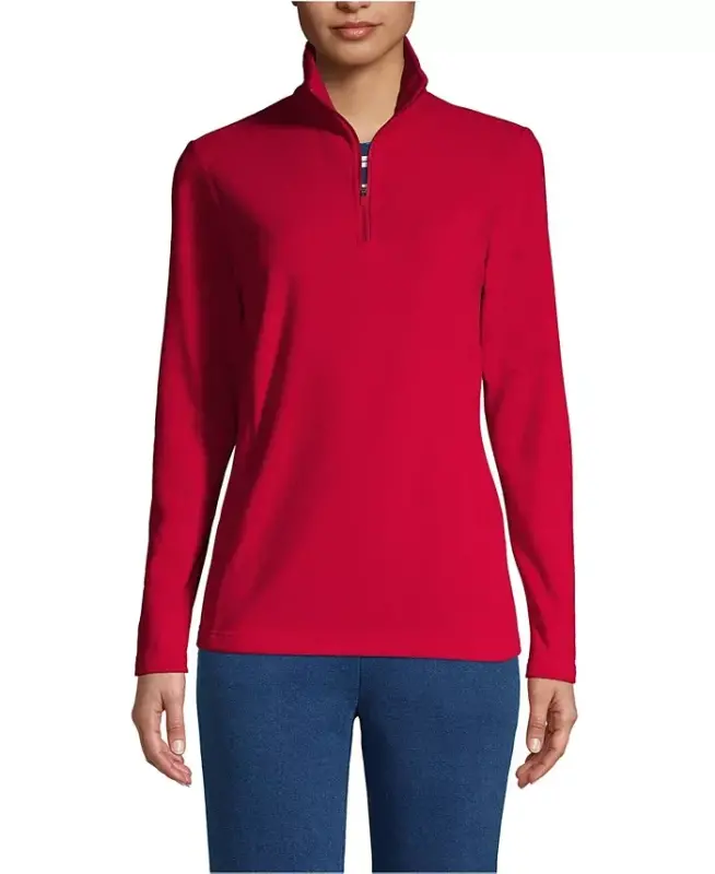 Women's Anyweather Fleece Quarter Zip Pullover-Rich red - 1
