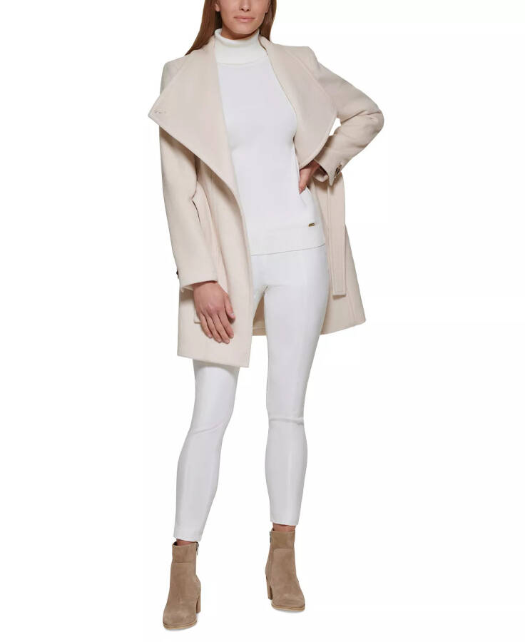 Womens Asymmetrical Belted Wrap Coat, Created for Modazone Nude - 4