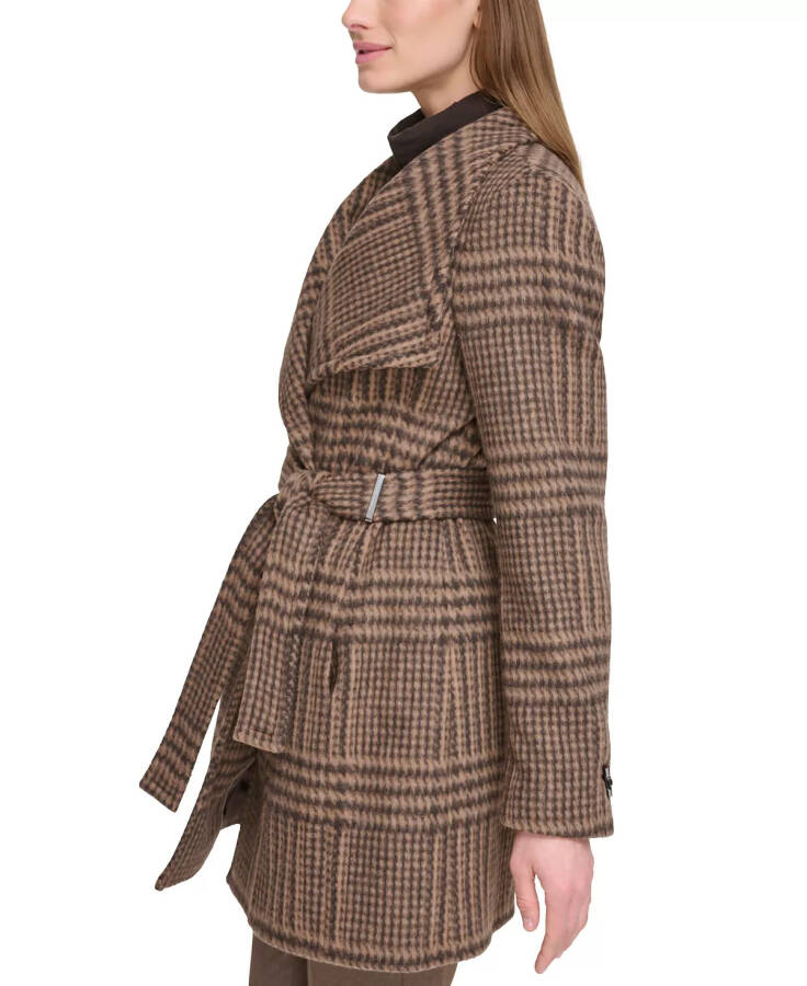 Womens Asymmetrical Belted Wrap Coat, Created for Modazone Tobacco Combo - 3