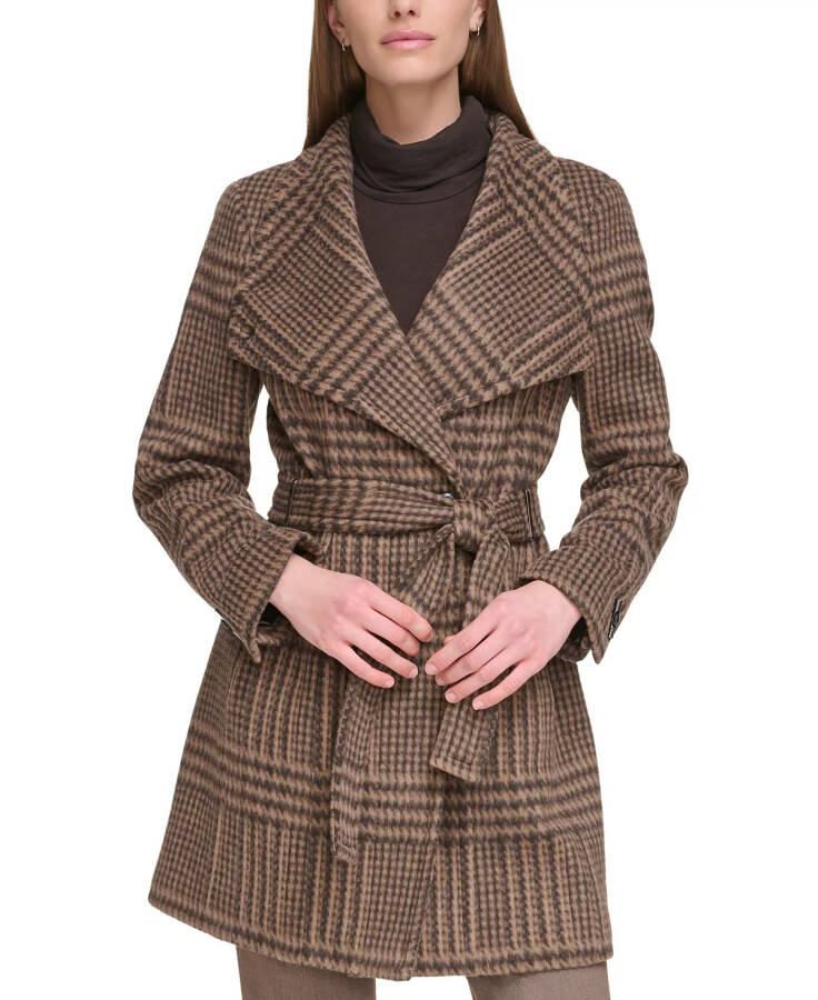 Womens Asymmetrical Belted Wrap Coat, Created for Modazone Tobacco Combo - 6