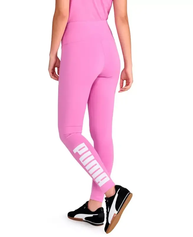 Women's Athletic Graphic Full-Length Leggings - Mauve Pop-Puma White - 3