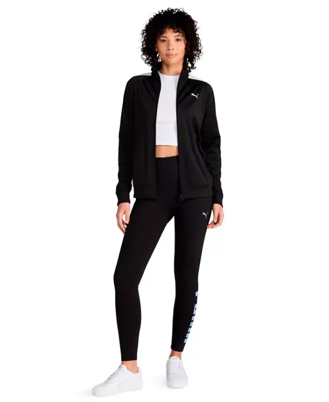 Women's Athletic Graphic Full-Length Leggings - Puma Black-intense Lavender - 2
