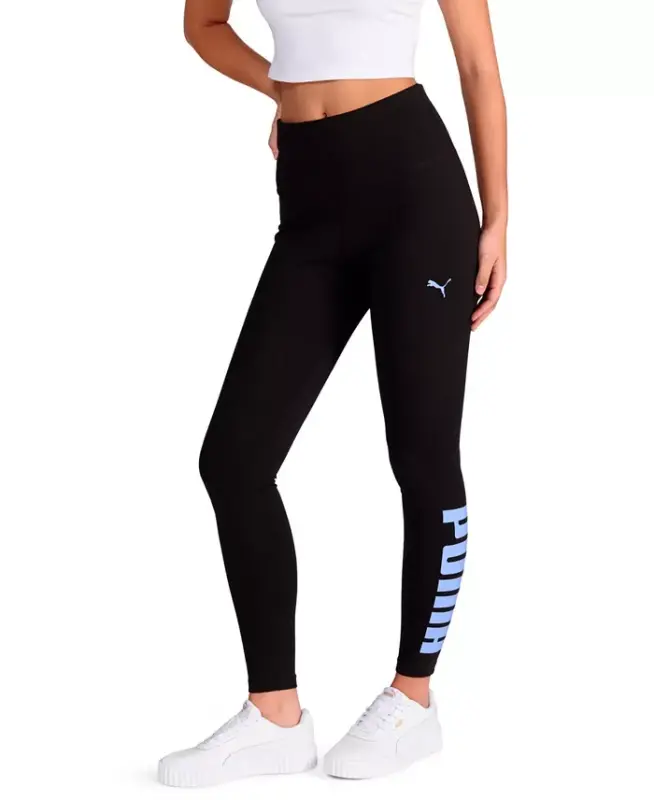 Women's Athletic Graphic Full-Length Leggings - Puma Black-intense Lavender - PUMA
