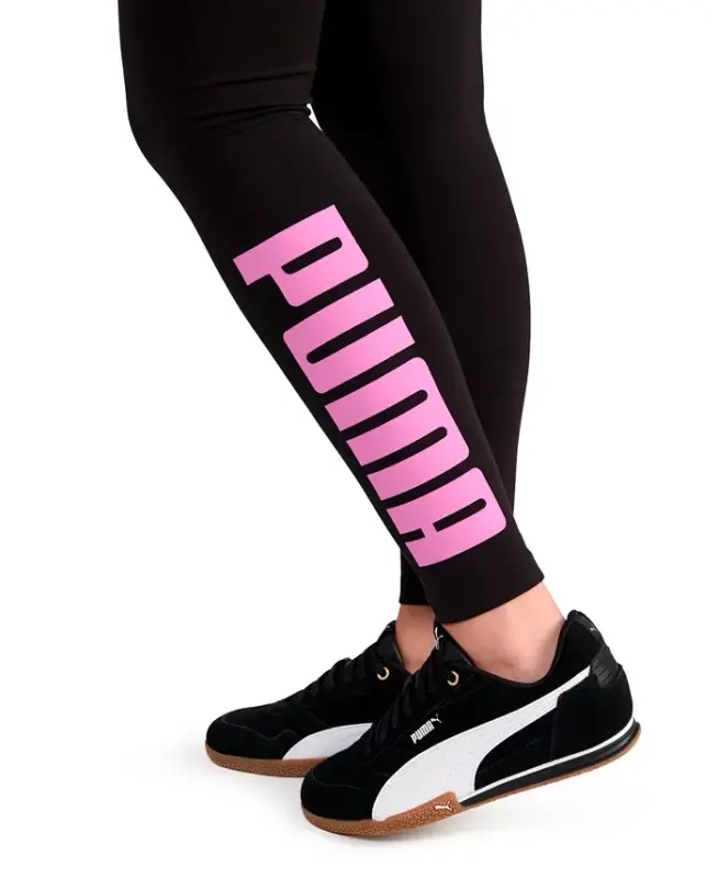 Women's Athletic Graphic Full-Length Leggings - Puma Black-mauve Pop - 3