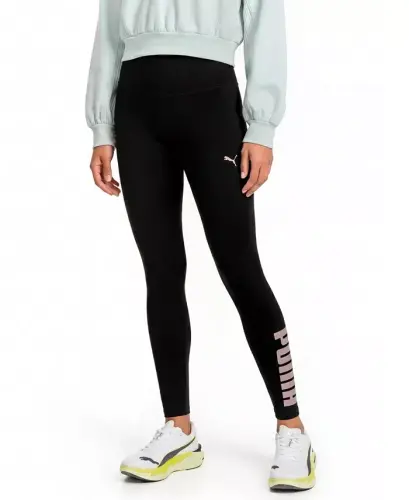 Women's Athletic Graphic Full-Length Leggings - Puma Black-Misty Pink - 1