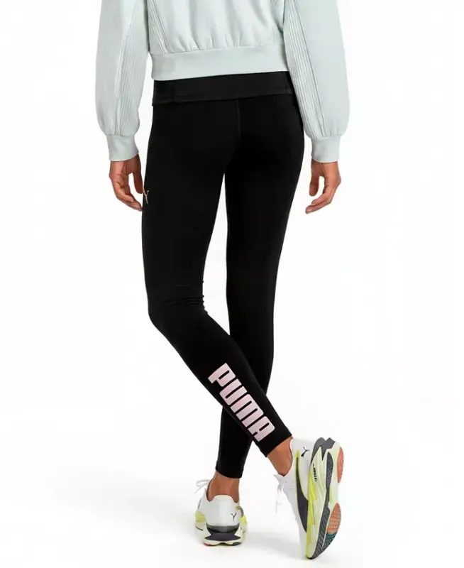 Women's Athletic Graphic Full-Length Leggings - Puma Black-Misty Pink - 2
