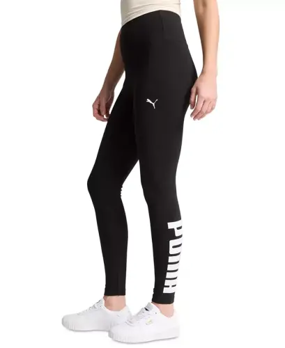 Women's Athletic Graphic Full-Length Leggings -Puma Black/White - 3