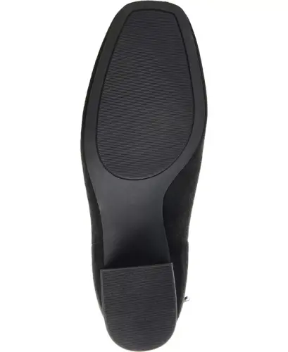 Women's Audrina Stacked Heel Dress Booties - Black - 5